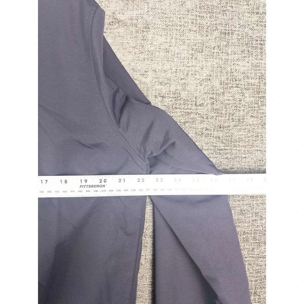 Levis Bomber Jacket Mens L Blue Full Zip Solid Casual‎ Logo Cotton Blend